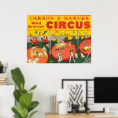  Wild Animal Circus Poster (Thuiskantoor)