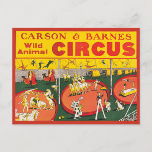  Wild Animal Circus Poster Briefkaart