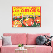 Wild Animal Circus Poster Canvas Afdruk (Insitu (Woonkamer))