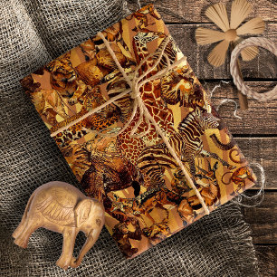 Wild Animal Collage Safari ID1149 Cadeaupapier
