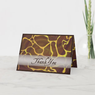 Wild Animal Giraffe Hartelijk dank Bedankkaart