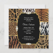 Wild Animal Gold Black Diamond 50e verjaardag Kaart (Achterkant)