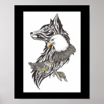 Wild Animal Guides Print Premium (canvas glans)