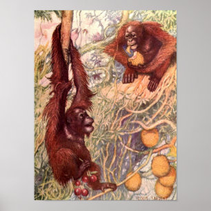 Wild Animal, Orangutans van Louis Sargent Poster