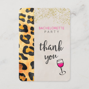 Wild Animal Pattern Bachelorette Party Bedankt