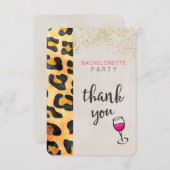 Wild Animal Pattern Bachelorette Party Bedankt (Voorkant / Achterkant)