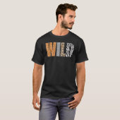 Wild Animal Pattern Giraffe Wolf Leopard Zebra Ani T-shirt (Voorkant volledig)