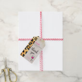 Wild Animal Pattern & Wijn Bachelorette Dank u Cadeaulabel (Met Touw)