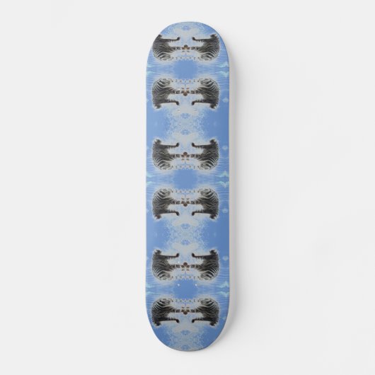 Wild Animal Pattern Witte Tijger Skateboard (Voorkant)