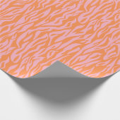 Wild Animal Print Roze Safari thema Cadeaupapier (Hoek)
