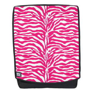Wild Animal Print, Zebra in Fuchsia Pink en White Rugtassen