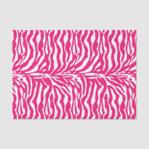 Wild Animal Print, Zebra in Fuchsia Pink en White Tissuepapier