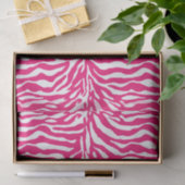 Wild Animal Print, Zebra in Fuchsia Pink en White Tissuepapier (Geschenk)
