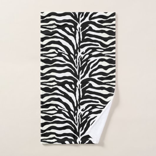 Wild Animal Print, Zebra in zwart-wit Bad Handdoek (Handdoek)