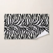 Wild Animal Print, Zebra in zwart-wit Bad Handdoek (Handdoek)
