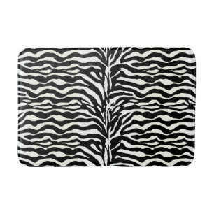 Wild Animal Print, Zebra in zwart-wit Badmat