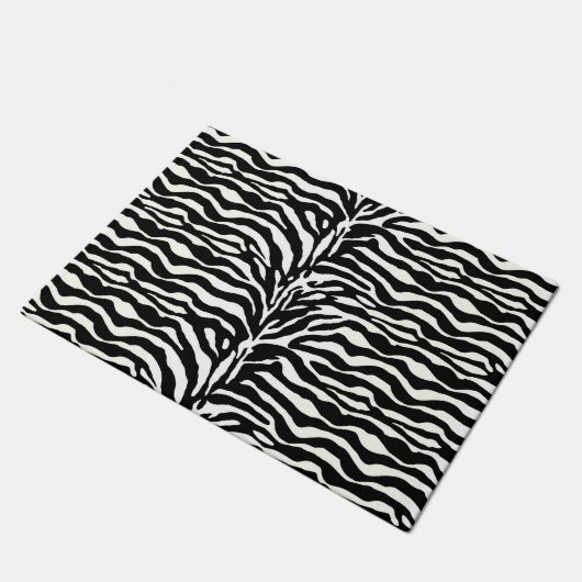 Wild Animal Print, Zebra in zwart-wit Deurmat (Schuin)