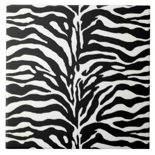 Wild Animal Print, Zebra in zwart-wit Tegeltje