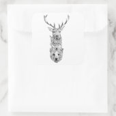 Wild Animal Trio Vierkante Sticker (Tas)