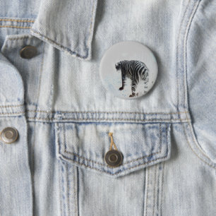 Wild Animal White Tiger Ronde Button 5,7 Cm