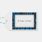 Wild Animal Zebra Pattern Dank je Cadeaulabel (Achterkant Horizontaal)