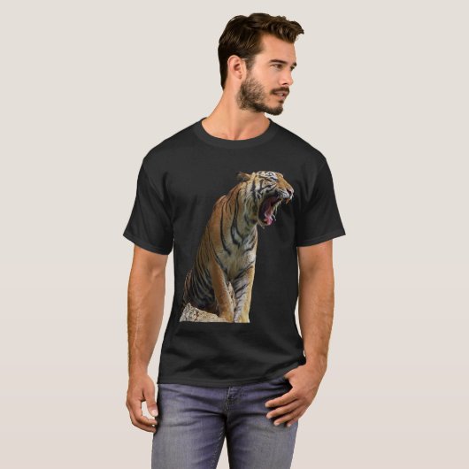 Wild Animals Nature Roaring Tiger Shirt (Voorkant volledig)
