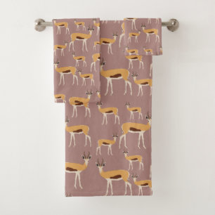 Wild Antelope Animal Pattern Bad Handdoek