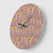 Wild Antelope Animal Pattern Grote Klok (Hoek)