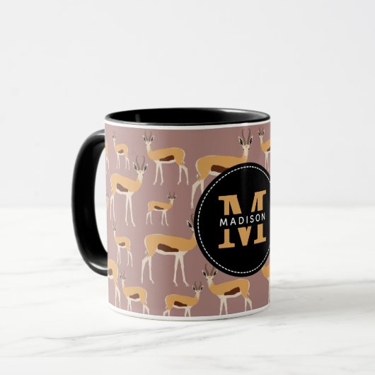 Wild Antelope Animal Pattern Mok (Voorkant links)