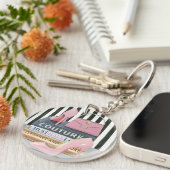 Wild Apple | Coupure stripes — schoenen en tas Sleutelhanger (Voorkant Rechts)