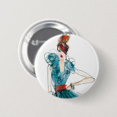 Wild Apple | Haute Couture Mode Sketch Ronde Button 5,7 Cm (Voorkant /achterkant)