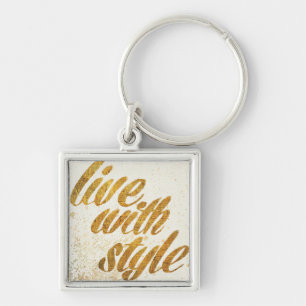 Wild Apple Live met stijl - Girly Quote Sleutelhanger