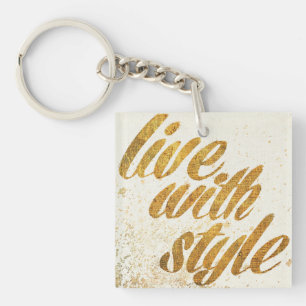 Wild Apple Live met stijl - Girly Quote Sleutelhanger