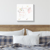 Wild Apple | Moderne roze Mode schets Canvas Afdruk (Insitu (Slaapkamer))
