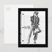 Wild Apple | Posh - Edgy  Sketch Briefkaart (Voorkant / Achterkant)