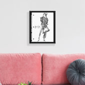 Wild Apple | Posh - Edgy  Sketch Canvas Afdruk (Insitu (Woonkamer))