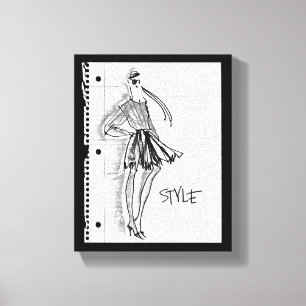 Wild Apple Stijlpictogram - Moderne schets Canvas Afdruk