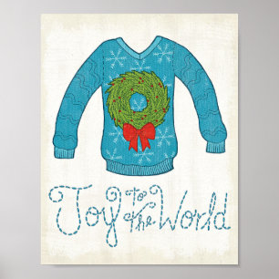Wild Apple Vreugde voor de wereld - kerstkrater Poster