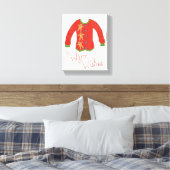 Wild Apple | Warm Wishes - Gingerbrood Man Canvas Afdruk (Insitu (Slaapkamer))