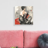 Wild Apple | Waterverf Vrouw Canvas Afdruk (Insitu (Woonkamer))