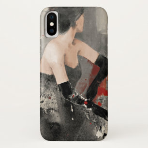 Wild Apple Waterverf Vrouw iPhone X Hoesje