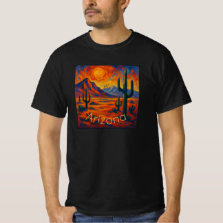 Wild Arizona - Levendig woestijnlandschap met cact T-shirt