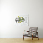 Wild Asparagus schets ontwerp: Natuur-geïnspireerd Wandkleed (In Situ (horizontaal))