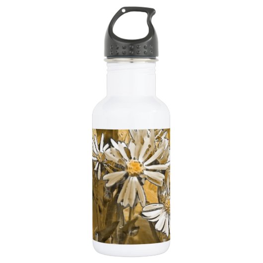 Wild Aster Digital Art Waterfles (Voorkant)
