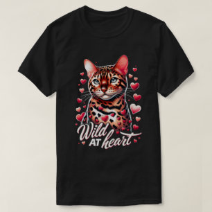 Wild at Heart - Bengaalse Kat Liefde T-shirt