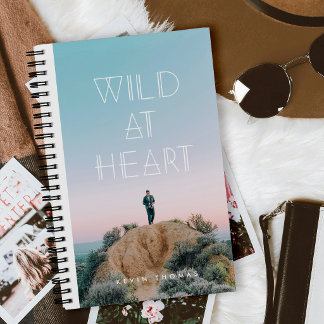 Wild at Heart Geometrische Typografie Foto Journaa Notitieboek