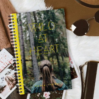 Wild at Heart Geometrische Typografie Foto Journaa Notitieboek
