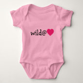 Wild at Heart - Heet roze hart Romper (Voorkant)