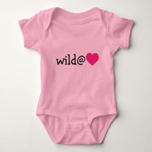 Wild at Heart - Heet roze hart Romper