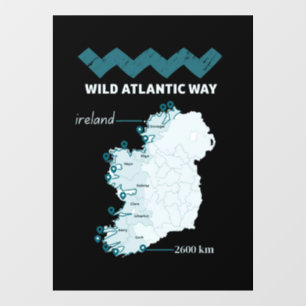 Wild Atlantic Way - Ierse Toerisme proef Ierland Raamsticker